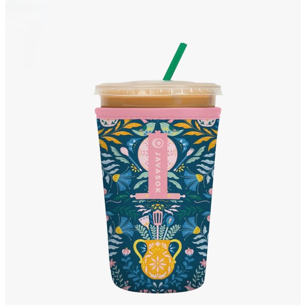 Sok-It Javasok Cold Cup Sleeve Medium Wild Flour NEW